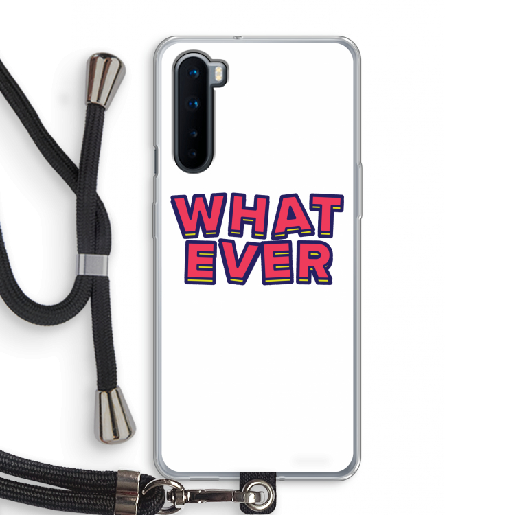 Whatever: OnePlus Nord Transparant Hoesje met koord