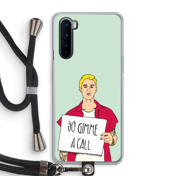 Gimme a call: OnePlus Nord Transparant Hoesje met koord