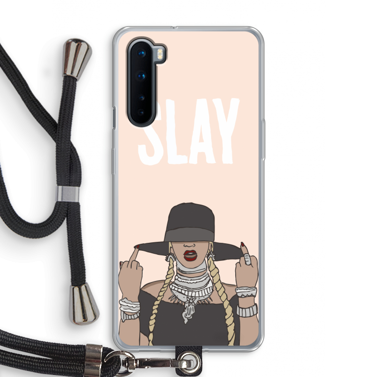 Slay All Day: OnePlus Nord Transparant Hoesje met koord