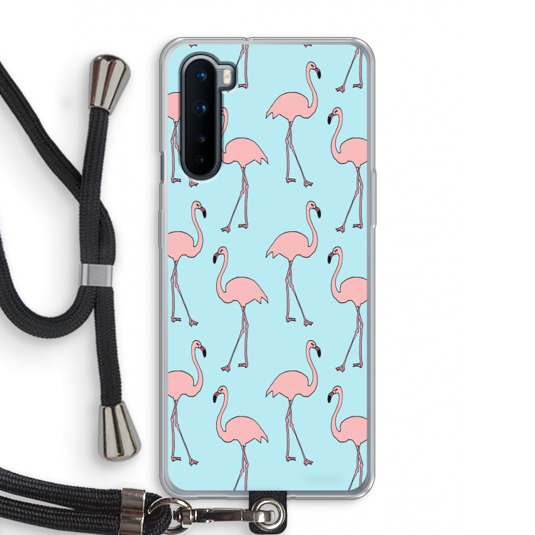 Anything Flamingoes: OnePlus Nord Transparant Hoesje met koord
