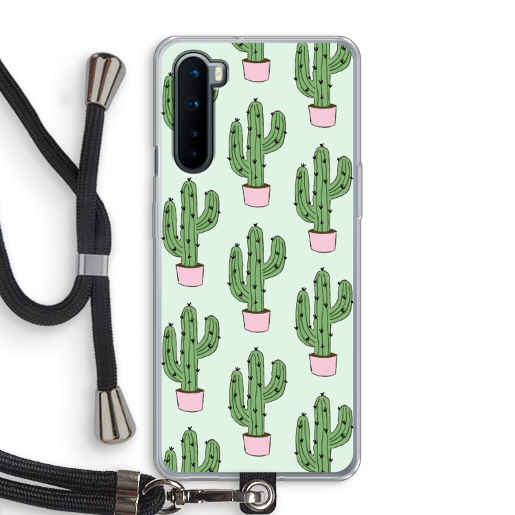 Cactus Lover: OnePlus Nord Transparant Hoesje met koord
