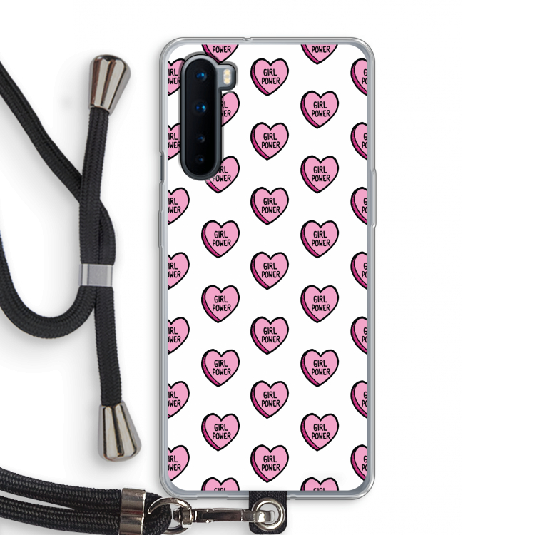 GIRL POWER: OnePlus Nord Transparant Hoesje met koord