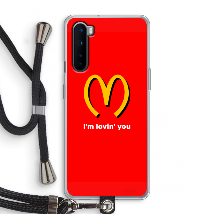 I'm lovin' you: OnePlus Nord Transparant Hoesje met koord