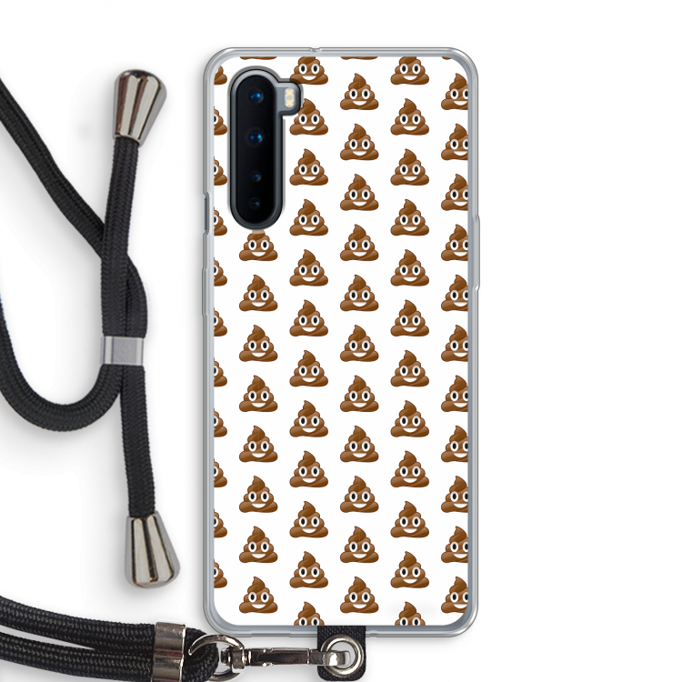 Poop emoji: OnePlus Nord Transparant Hoesje met koord