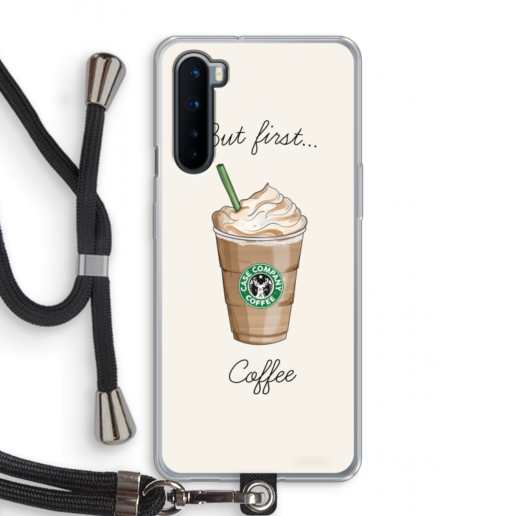 But first coffee: OnePlus Nord Transparant Hoesje met koord