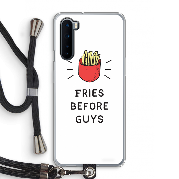 Fries before guys: OnePlus Nord Transparant Hoesje met koord