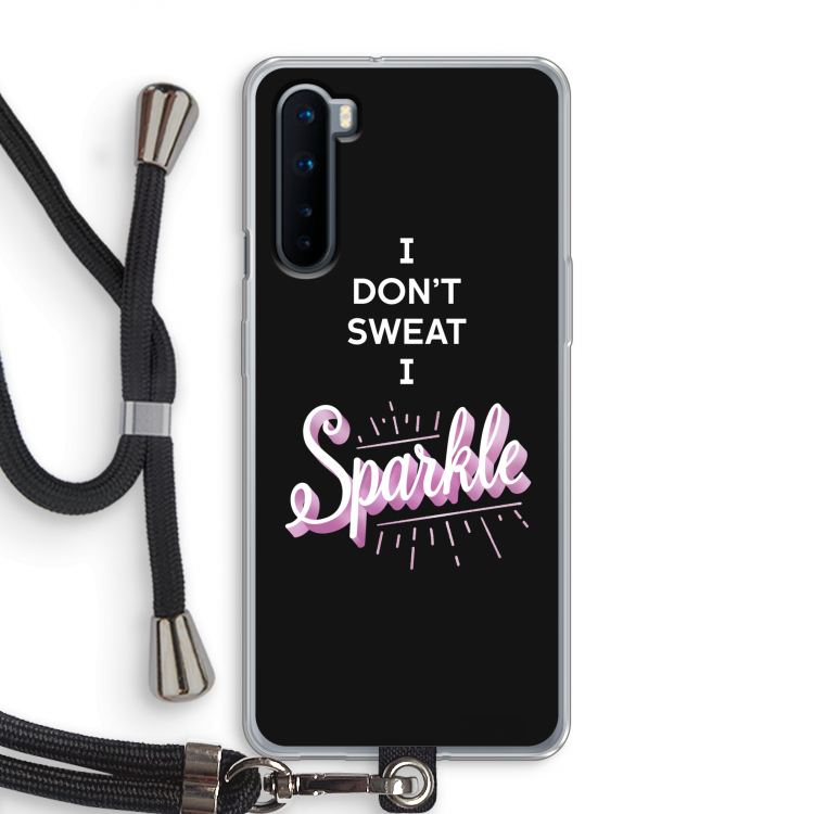 Sparkle quote: OnePlus Nord Transparant Hoesje met koord