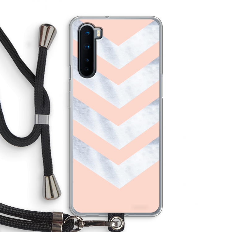 Marmeren pijlen: OnePlus Nord Transparant Hoesje met koord