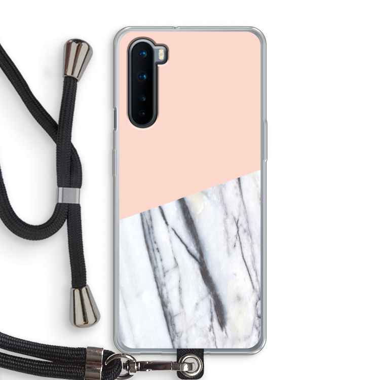 A touch of peach: OnePlus Nord Transparant Hoesje met koord