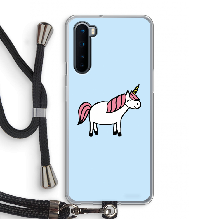 Eenhoorn: OnePlus Nord Transparant Hoesje met koord