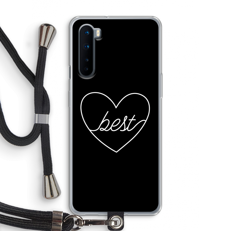 Best heart black: OnePlus Nord Transparant Hoesje met koord