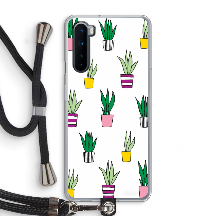 Sanseveria: OnePlus Nord Transparant Hoesje met koord
