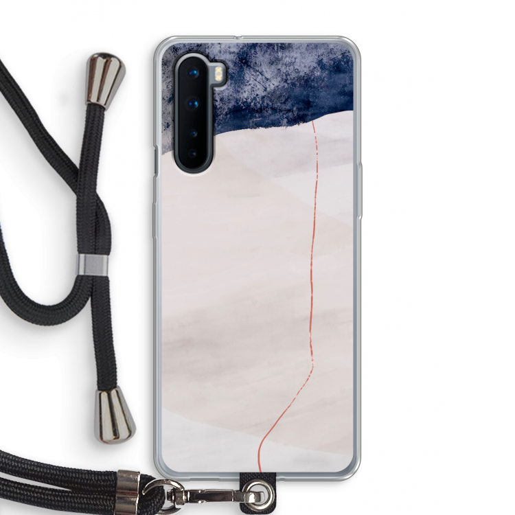 Stone White: OnePlus Nord Transparant Hoesje met koord