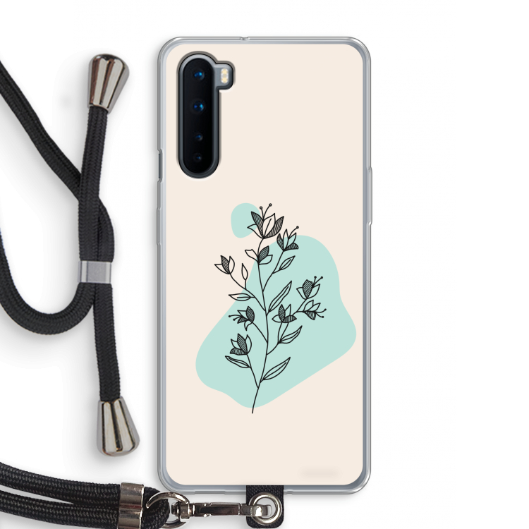 Violets are blue: OnePlus Nord Transparant Hoesje met koord