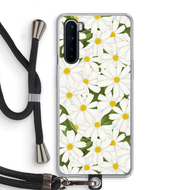 Summer Daisies: OnePlus Nord Transparant Hoesje met koord