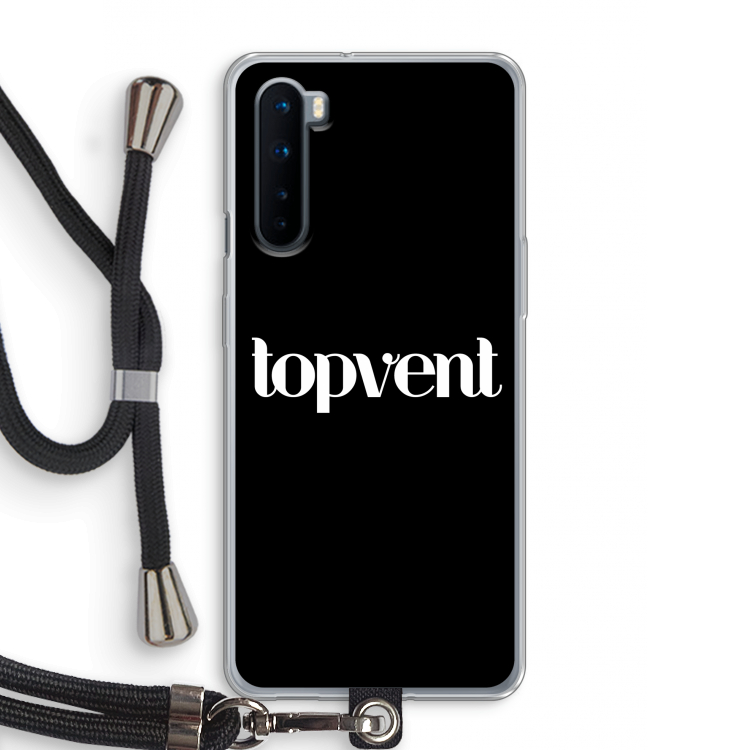 Topvent Zwart: OnePlus Nord Transparant Hoesje met koord
