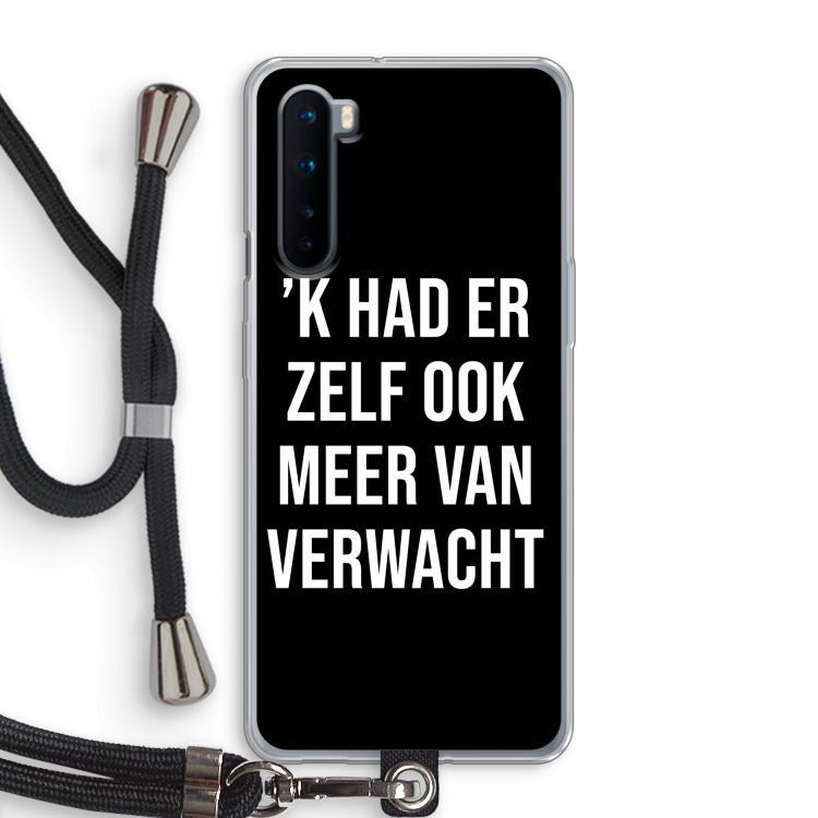 Meer verwacht - Zwart: OnePlus Nord Transparant Hoesje met koord