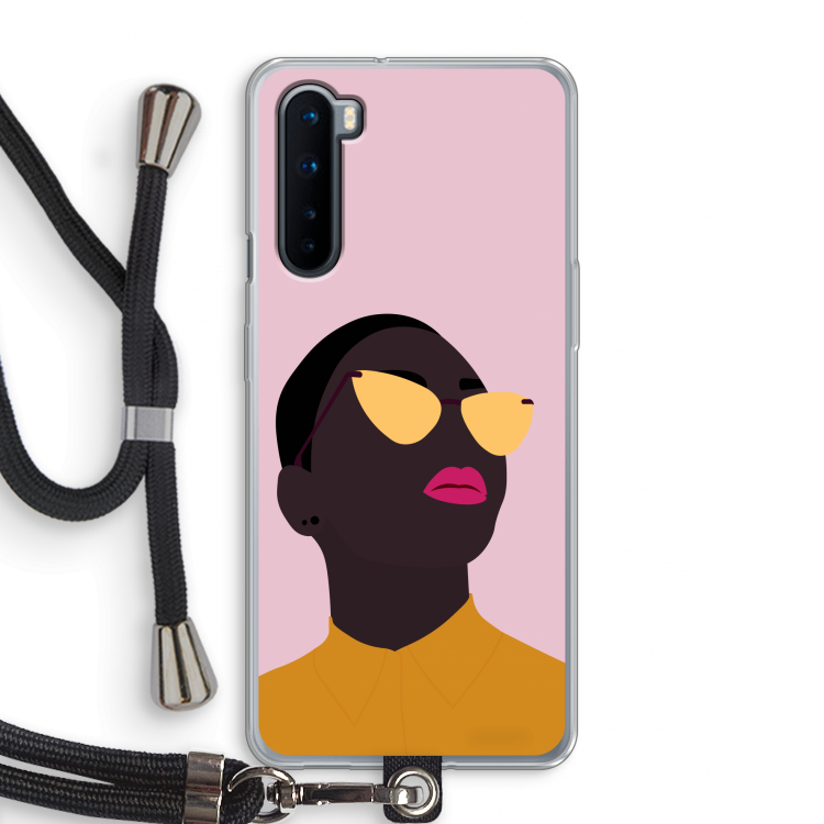 Yellow glasses: OnePlus Nord Transparant Hoesje met koord