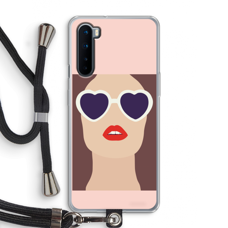 Red lips: OnePlus Nord Transparant Hoesje met koord
