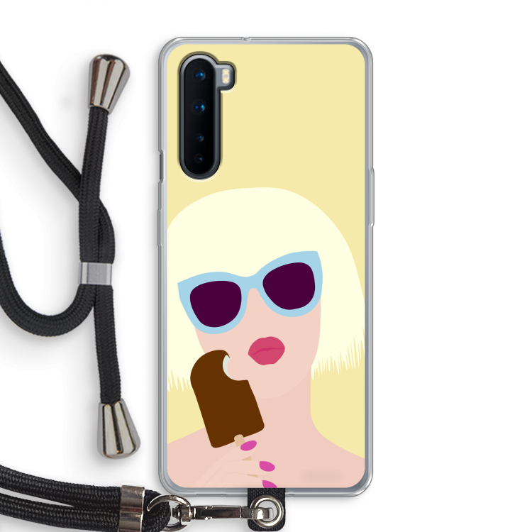 Ice cream: OnePlus Nord Transparant Hoesje met koord