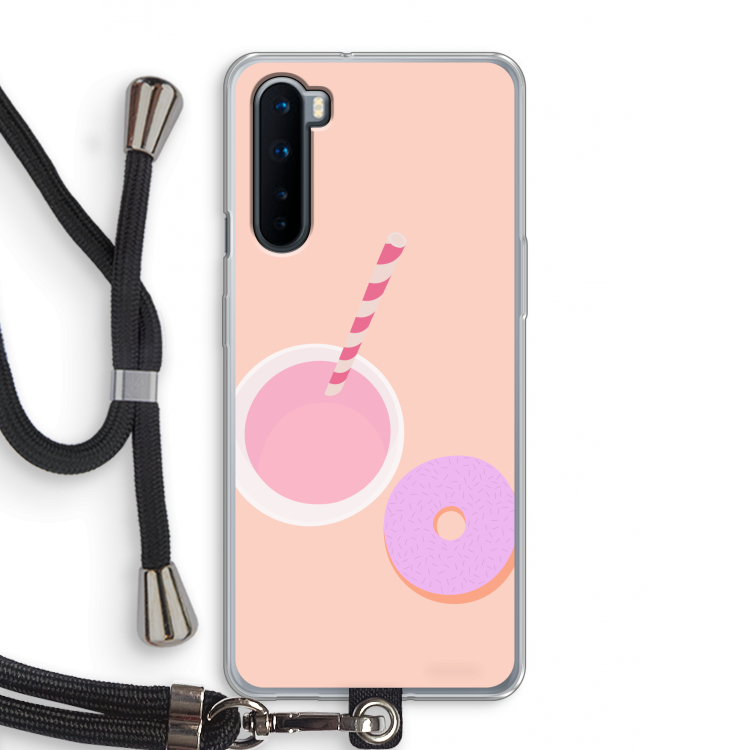 Donut: OnePlus Nord Transparant Hoesje met koord