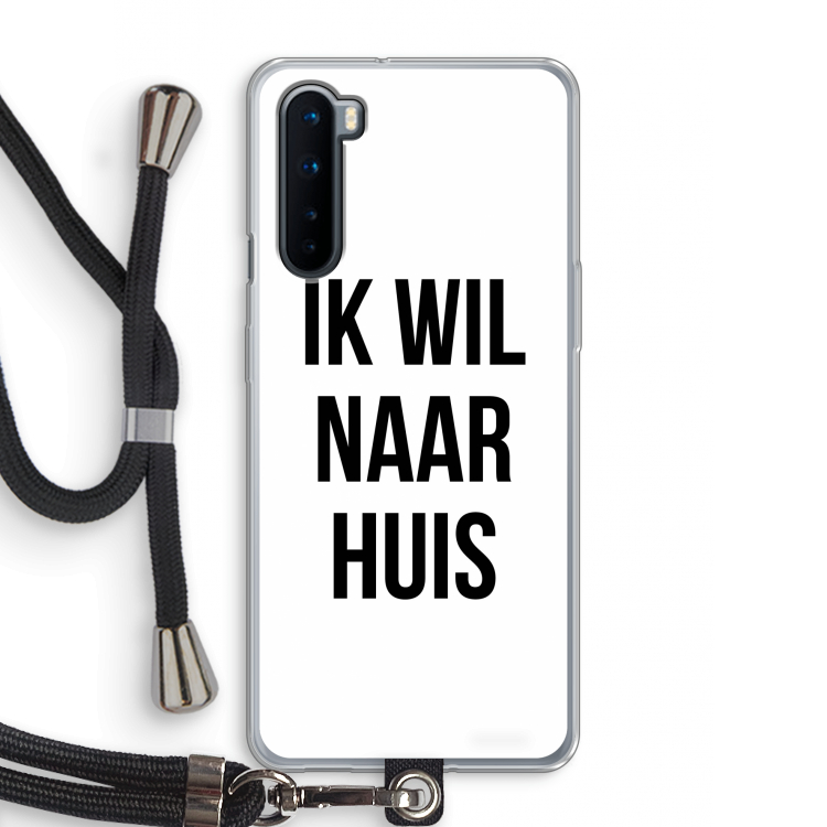 Ik wil naar huis: OnePlus Nord Transparant Hoesje met koord