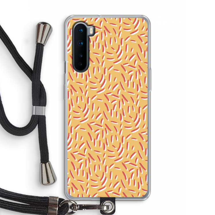 Camouflage: OnePlus Nord Transparant Hoesje met koord