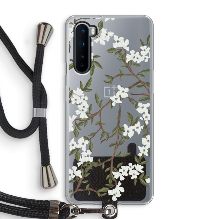 Blossoming spring: OnePlus Nord Transparant Hoesje met koord
