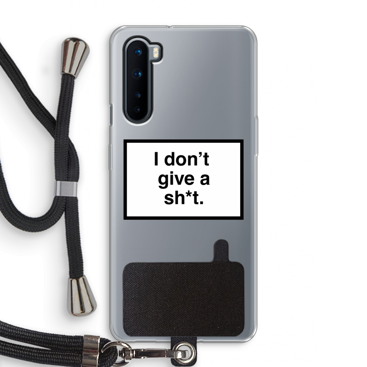 Don't give a shit: OnePlus Nord Transparant Hoesje met koord