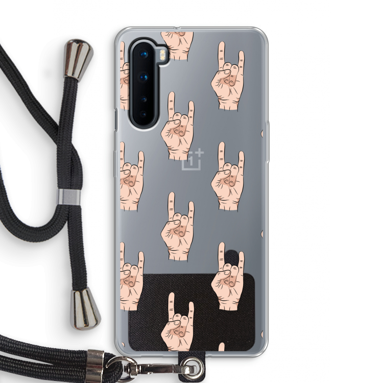 Rock: OnePlus Nord Transparant Hoesje met koord