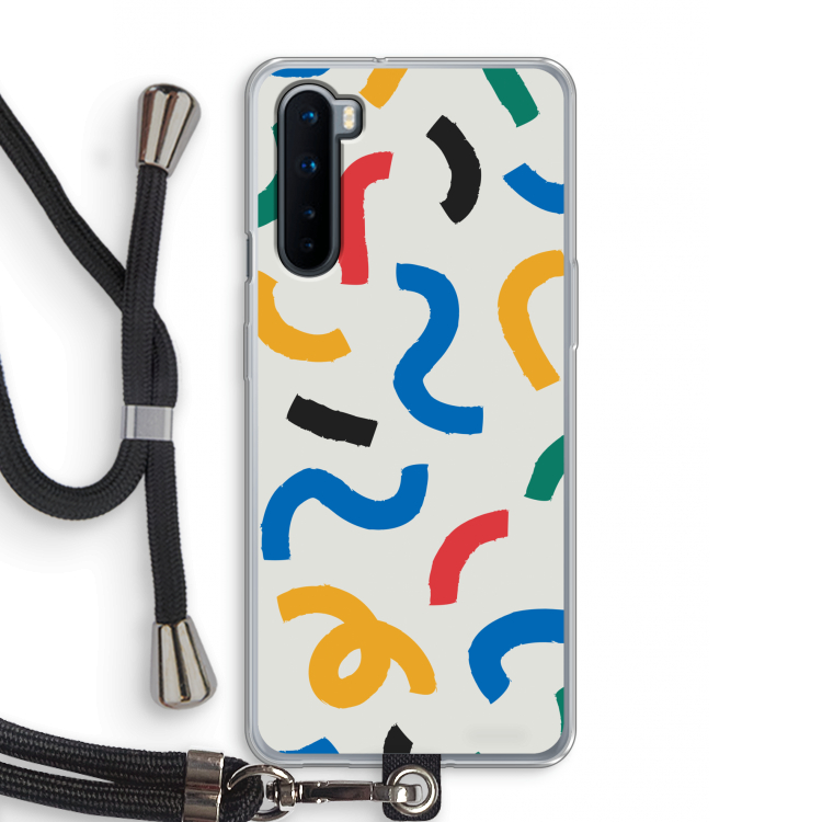 Illustratieve pop 2: OnePlus Nord Transparant Hoesje met koord