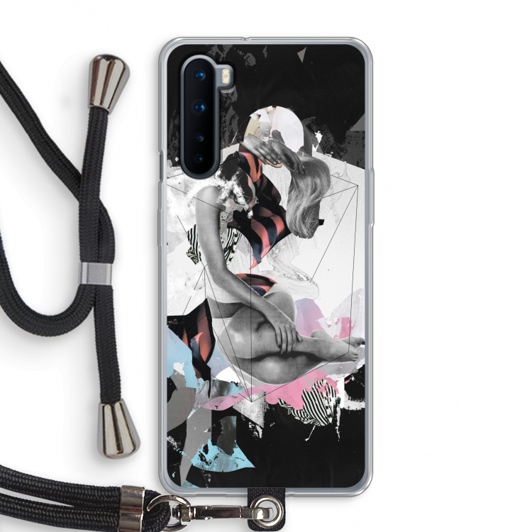 Camouflage de sommeil: OnePlus Nord Transparant Hoesje met koord