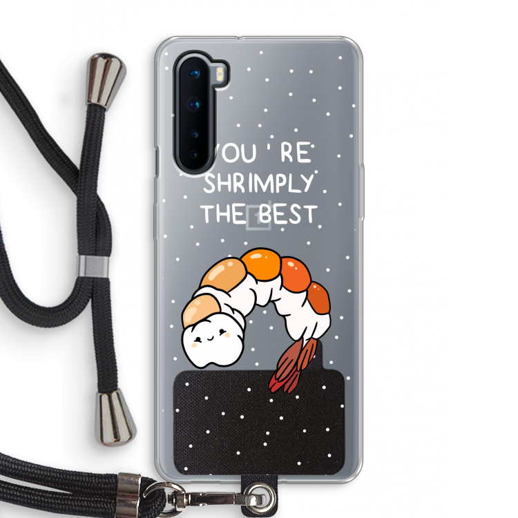You're Shrimply The Best: OnePlus Nord Transparant Hoesje met koord