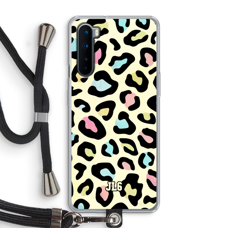Leopard pattern: OnePlus Nord Transparant Hoesje met koord