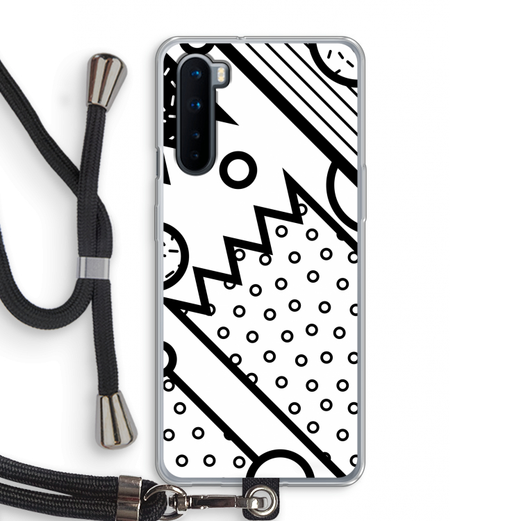 Pop Art #4: OnePlus Nord Transparant Hoesje met koord