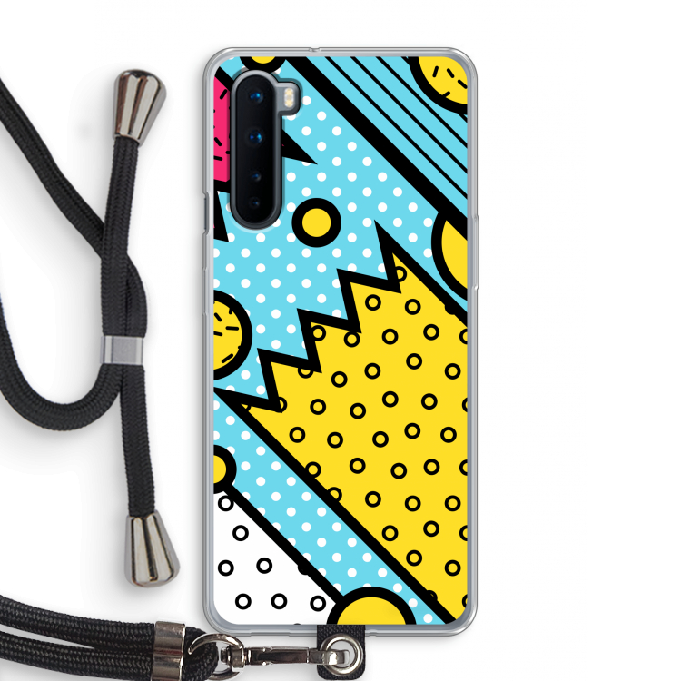Pop Art #1: OnePlus Nord Transparant Hoesje met koord
