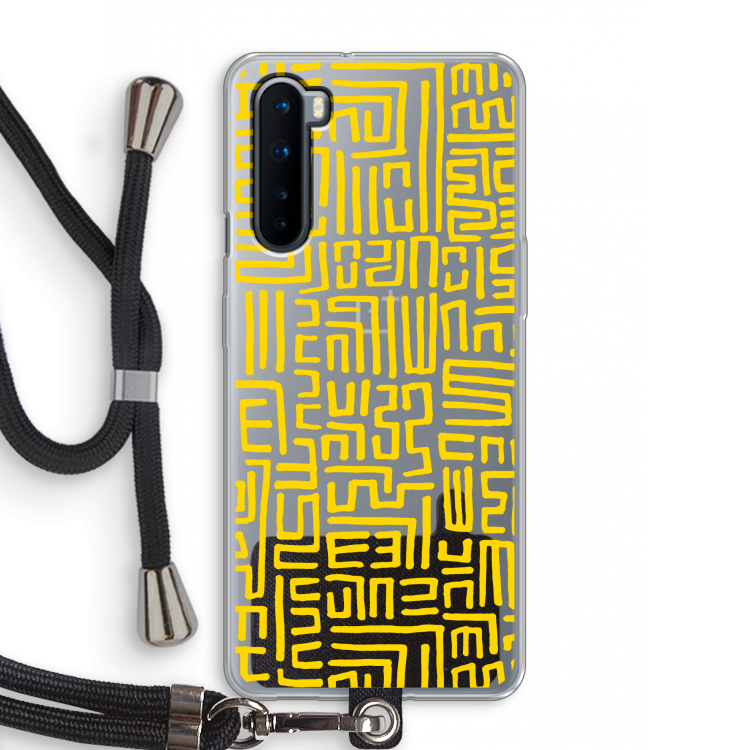 Majorelle Blue Print: OnePlus Nord Transparant Hoesje met koord