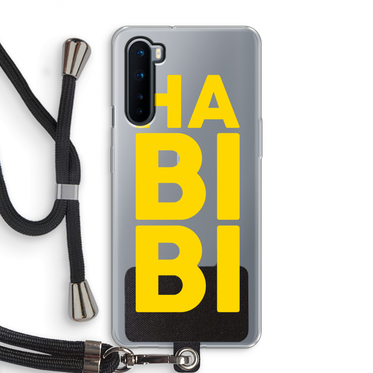 Habibi Blue: OnePlus Nord Transparant Hoesje met koord