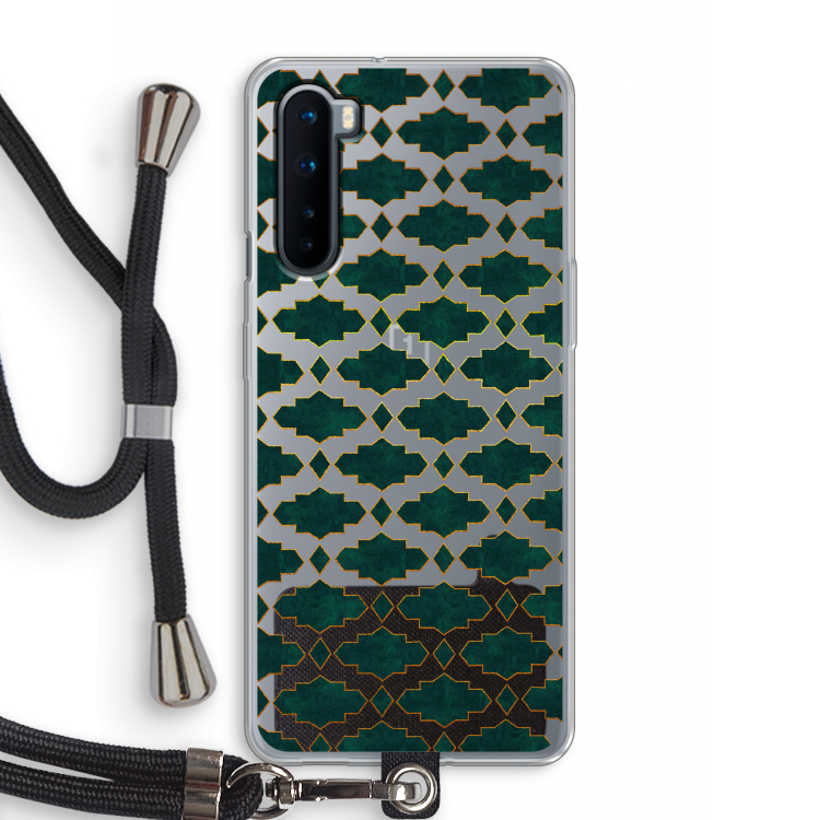 Moroccan tiles: OnePlus Nord Transparant Hoesje met koord