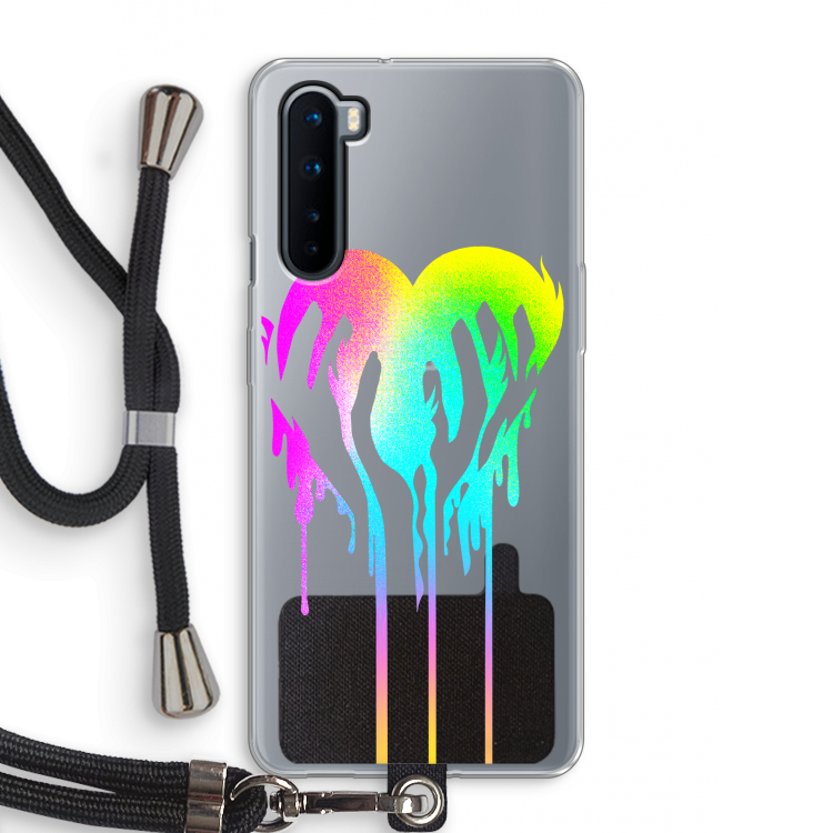 Hold My Heart: OnePlus Nord Transparant Hoesje met koord