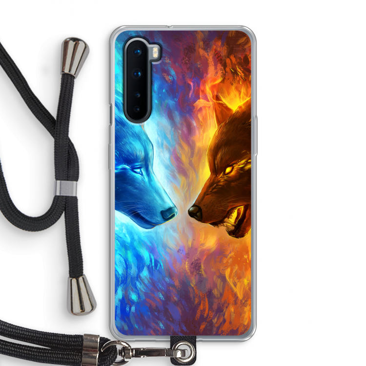 Fire & Ice: OnePlus Nord Transparant Hoesje met koord