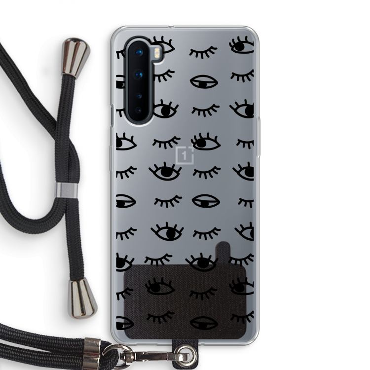 Eye pattern #2: OnePlus Nord Transparant Hoesje met koord