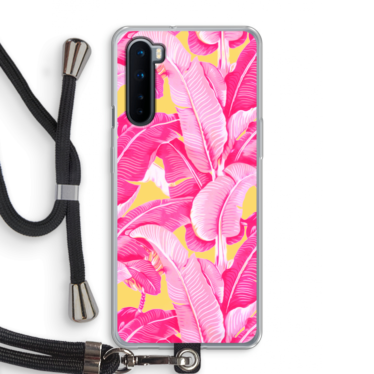 Pink Banana: OnePlus Nord Transparant Hoesje met koord