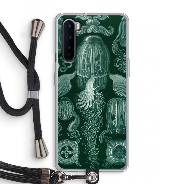Haeckel Cubomedusae: OnePlus Nord Transparant Hoesje met koord