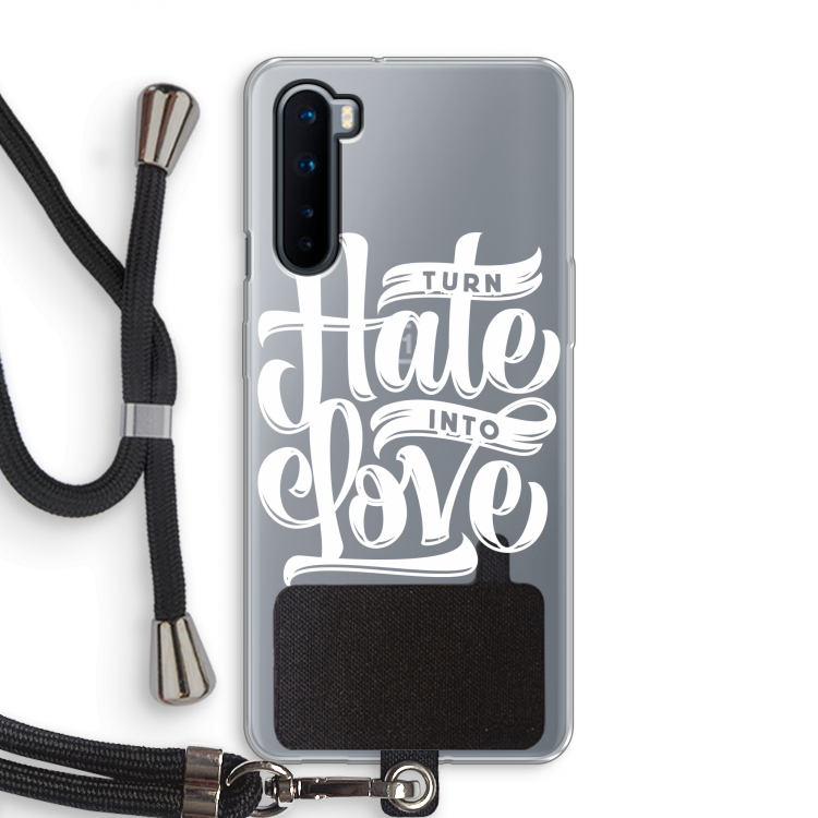 Turn hate into love: OnePlus Nord Transparant Hoesje met koord