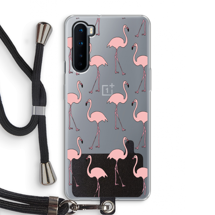 Anything Flamingoes: OnePlus Nord Transparant Hoesje met koord