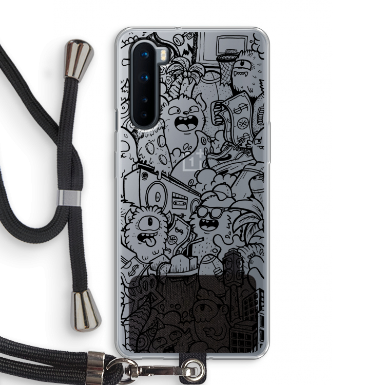 Vexx Black City : OnePlus Nord Transparant Hoesje met koord