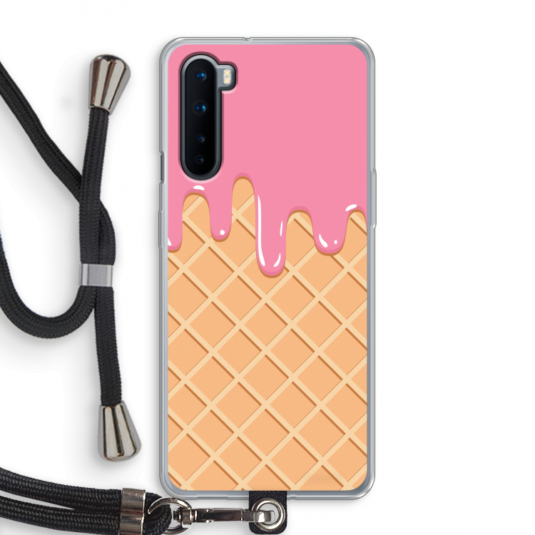 Ice cream: OnePlus Nord Transparant Hoesje met koord