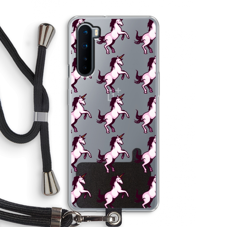 Musketon Unicorn: OnePlus Nord Transparant Hoesje met koord