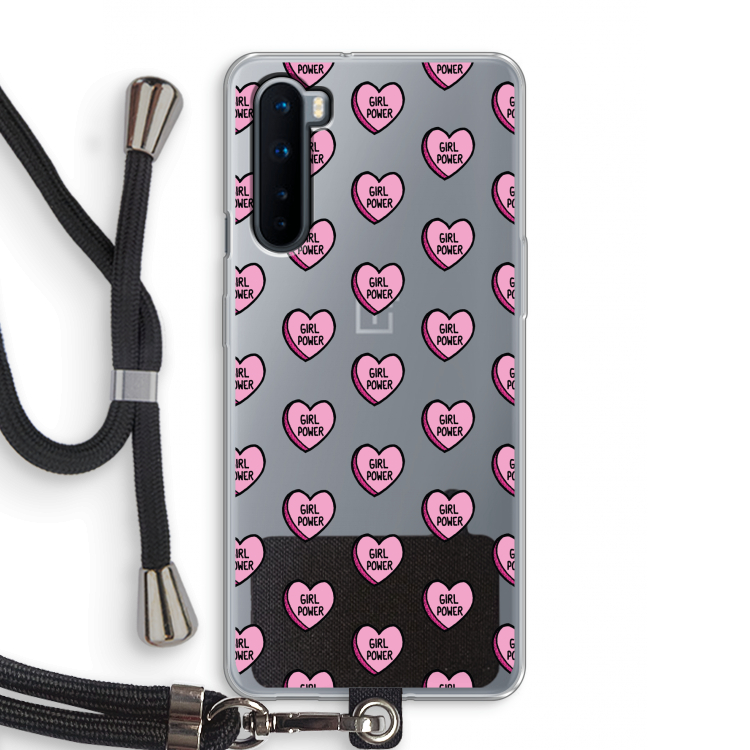 GIRL POWER: OnePlus Nord Transparant Hoesje met koord